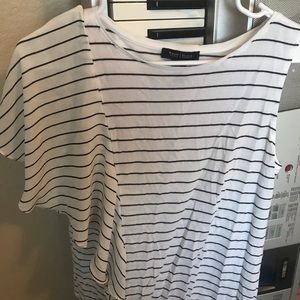 White and black cute top